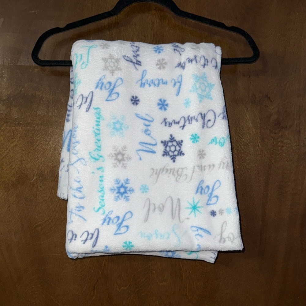 Winter throw blanket